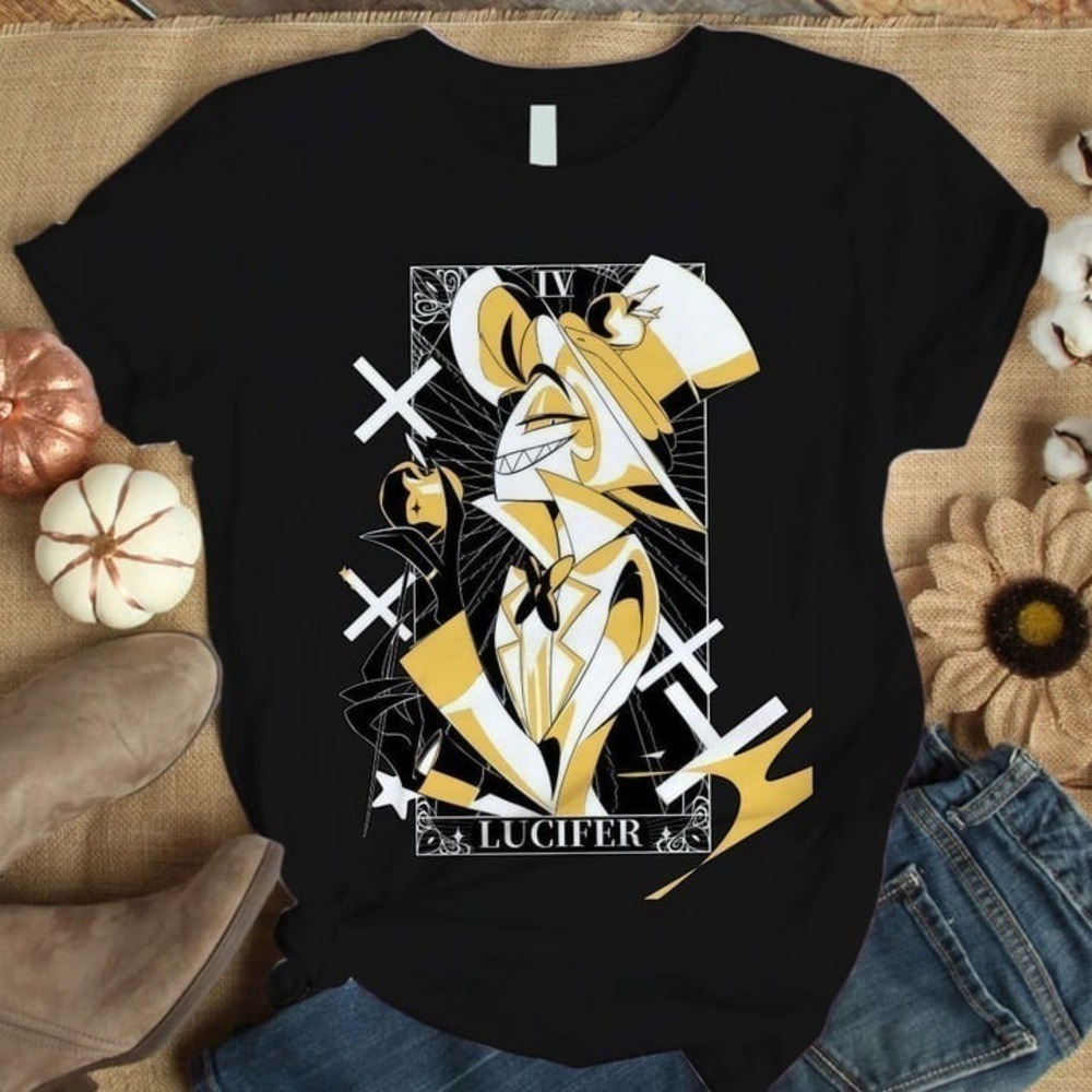 Hazbin Hotel Meme T Shirt Dark Allure With Lucifer Fan Gift Retro Tee